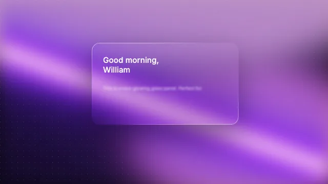 Purple Glass Card