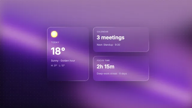 Purple Glass Cards 2 Scenes